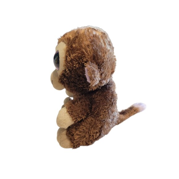 TY BEANIE BOOS 2012 Coconut the Monkey Purple Eyes Soft Plush Stuffed Animal 6" - Picture 3 of 7